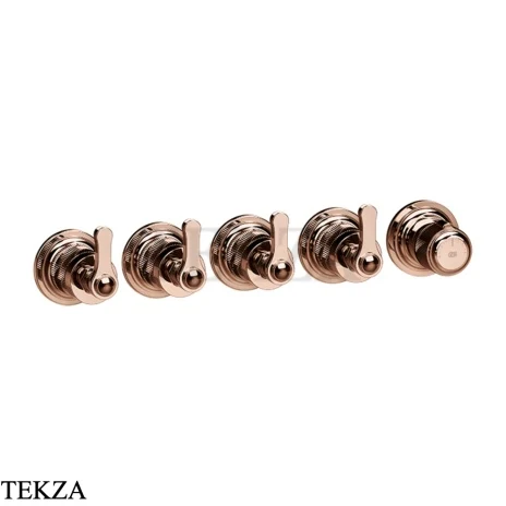 Gessi VENTI20 Термостат для душа, 4 потока, внешняя часть 65338-030, Copper PVD