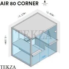 Effegibi AIR 80 CORNER Сауна домашняя финская или BIO осина натуральная SA91800001
