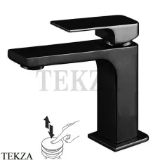 FIMA Carlo Frattini FIT Смеситель для раковины, с донным клапаном, F3381NS черный матовый