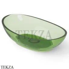 Dea Design Washbasins Раковина настольная овальная Glasstech DD9037 600 R3, Emerald R3