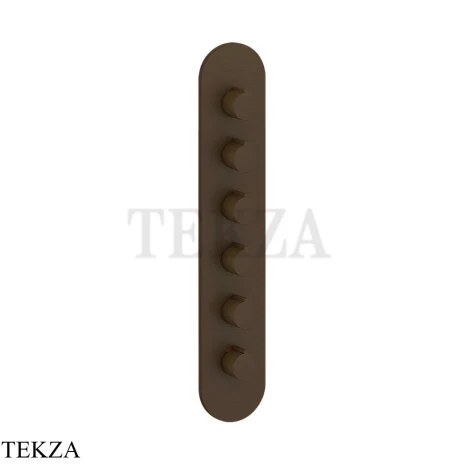 Gessi Ingranaggio-Anello Термостат для душа, 5 потоков, внешняя часть 43070-845, Dark Bronze