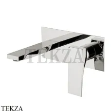 FIMA Carlo Frattini Zeta Смеситель для раковины, с донным клапаном F3971LX5SN, Brushed nickel