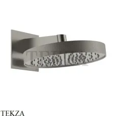 Gessi Inverso Diamantato Верхняя лейка с кронштейном D30 см 63449-149, Finox Br. Nickel Gessi Inverso Diamantato Верхняя лейка с кронштейном D30 см 63449-149, Finox Br. Nickel