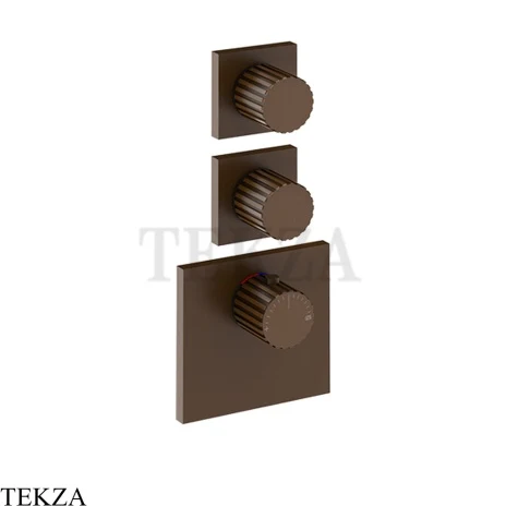 Gessi Incastri Термостат для душа 2 потока, внешняя часть 75304-845, бронза Dark Brush