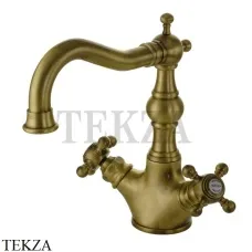 Migliore Arcadia Смеситель для раковины с донным клапаном 18382, бронза classic
