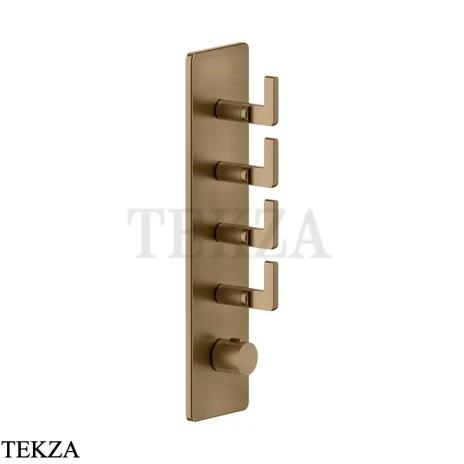 Gessi INCISO WELLNESS Термостат 4 выхода, внешняя часть 58208-791, Deep Bronze Br. PVD
