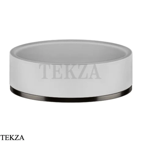 Gessi INCISO accessories Мыльница настольная, белый 58525-707, Black Metal Brushed