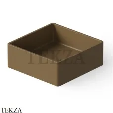 Dea Design Washbasins Раковина настольная квадратная Solid Surface DD9008 400 1, Dark Camel №1