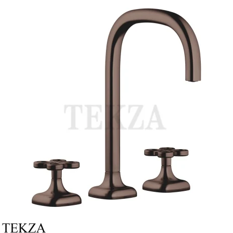 Dornbracht COYA Смеситель для раковины 3 отв. 165, с донным клапаном 20713424-43, Dark Bronze сатинированный