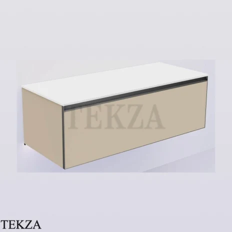 ARMADI ART QUATRO Тумба под раковину 120 см с внутренней подсветкой 790-M1-120-D-A-LED, DAPHNE (бежево-серый), профиль ANTHRACITE (антрацит)
