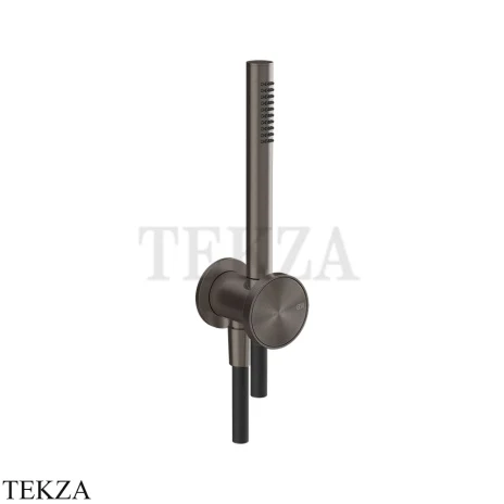 Gessi Origini NATURE Душевой комплект с лейкой, шланг 1,50 м 66123-707, Black Metal Brushed