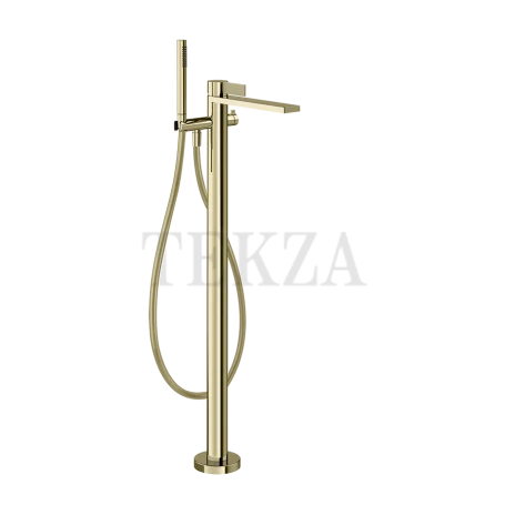 Gessi Inverso Diamantato Смеситель для ванны напольный, внешняя часть 73628-710, Brass PVD