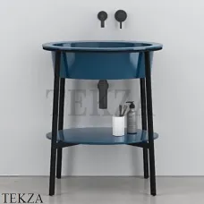 CIELO CATINO OVALE Консоль с керамической раковиной, Oltremare-черный