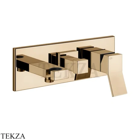 Gessi RETTANGOLO K Смеситель для душа (1 верх.душ/2 руч.душ), внешняя часть 53141-735, Warm Bronze PVD