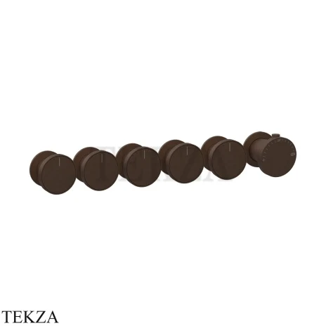 Gessi Origini WARM Термостат для душа 5 потока, внешняя часть 66340-845, Dark Bronze