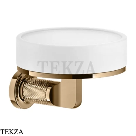 Gessi INCISO accessories Мыльница настенная, композит белый 58501-735, Warm Bronze PVD