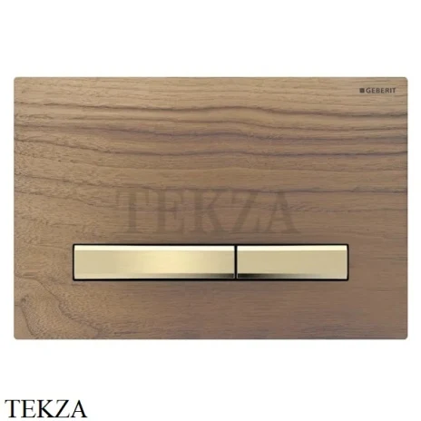 Geberit Sigma50 Клавиша смыва дерево 115.672.JX.2, черный орех-латунь