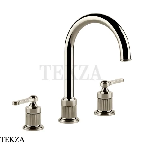 Gessi VENTI20 Смеситель для раковины зонтичный, с донным клапаном 65015-720, Nickel PVD