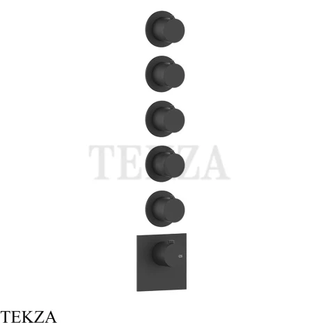 Gessi 316 WELLNESS Термостат 5 выходов, внешняя часть 54510-299, Black XL