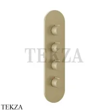 Gessi Ingranaggio-Anello Термостат для душа, 3 потока, внешняя часть 43066-727, Brushed Brass Gessi Ingranaggio-Anello Термостат для душа, 3 потока, внешняя часть 43066-727, Brushed Brass