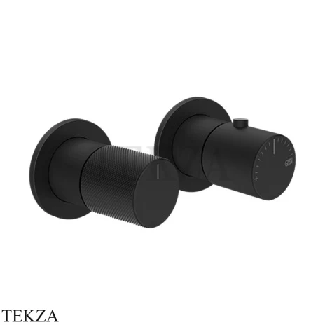 Gessi Habito DIAMANTATO Термостат для душа на 3 потока, внешняя часть 70636-299, Black XL