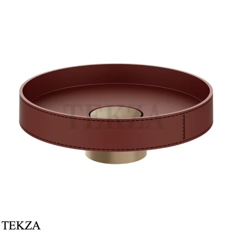 Gessi Pelle Tresse Раковина круглая накладная, без перелива 78601-447, Red Cherry/ Coffee Bronze Br. PVD
