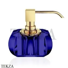 Decor Walther Kristall SSP Дозатор для мыла настольный 0924495, Capri blue-золото глянец