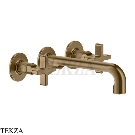 Gessi INCISO+ Смеситель для раковины на три отверстия, внешняя часть 58190-791, Deep Bronze Br. PVD