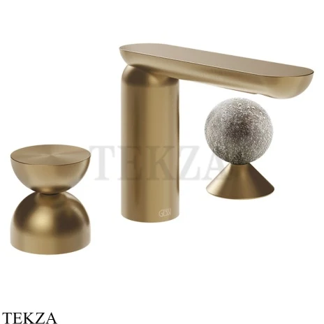 Gessi Perle Смеситель для раковины на 3 отв., без гарнитура 74968-726, бронза Brushed