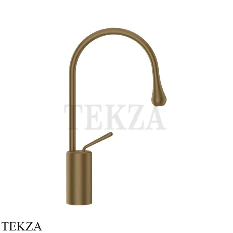 Gessi Goccia Смеситель для раковины высокий, без сливного гарнитура 33604-791, Deep Bronze Br. PVD