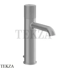 Gessi Habito RIGATO Смеситель для раковины средний, с донным клапаном 70505-149, Finox Brushed Nickel