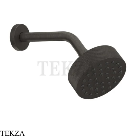 Gessi INGRANAGGIO Верхняя лейка D11,8 с кронштейном из стены, 63554-707, Black Metal Brushed PVD