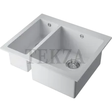 Omoikiri Bosen 59-2A Кухонная мойка Artceramic две чаши 4993823 белый