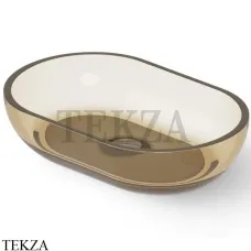 Dea Design Washbasins Раковина настольная овальная Glasstech DD9034 580 R6, Classic Green R6