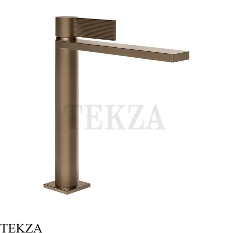Gessi Inverso RIGATO Смеситель для раковины средний, с донным клапаном 73555-761, Coffee Bronze Brushed PVD