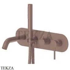 Newform XT Смеситель для ванны с гарнитуром, внешняя часть 4272E.59.067, PVD Br. Copper Bronze