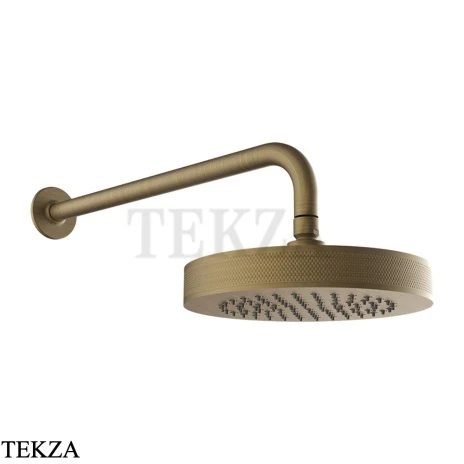 Gessi INCISO SHOWER Верхняя душевая лейка с кронштейном 58185-713, Antique Brass