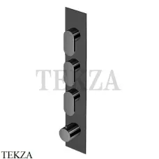 Zucchetti Octo Термостат для душа на 3 потока, внешняя часть ZOC661.P81, brushed total black PVD