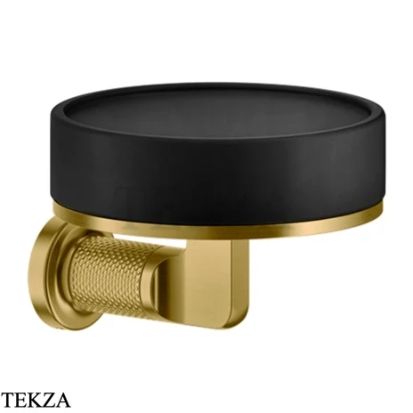 Gessi INCISO accessories Мыльница настенная, композит черный 58502-716, Gold Brushed PVD