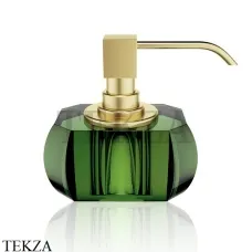 Decor Walther Kristall SSP Дозатор для мыла настольный 0933496, зеленый-золото матовый