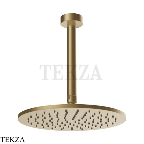Gessi ANELLO Верхняя лейка с потолочным кронштейном под размер 63350-726, Warm Steel Br. PVD