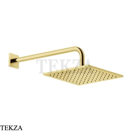Gessi RILIEVO Верхняя душевая лейка с кронштейном 59158-246, Gold PVD