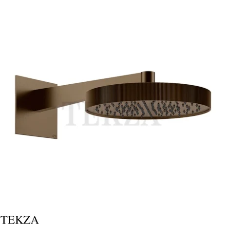 Gessi Inverso RIGATO Верхняя душевая лейка с кронштейном 30 см 63568-761, Coffee Bronze Brushed PVD