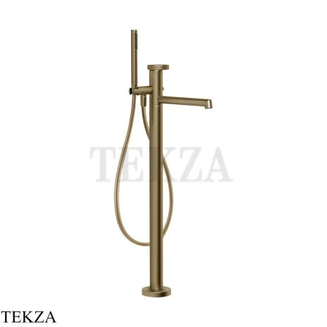 Gessi ANELLO Смеситель для ванны напольный, с гарнитуром 63328-791, Deep Bronze Br. PVD