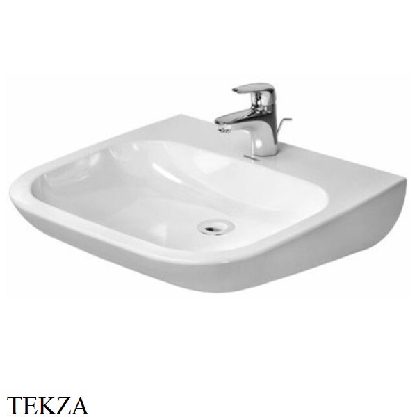 Duravit D-Code Раковина подвесная, с переливом 23136000002, белый глянец
