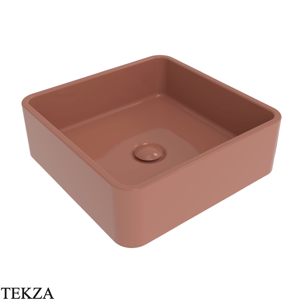 Flaminia Miniwash раковина накладная или подвесная 40×40×13 см, терракотовый Terracotta глянец