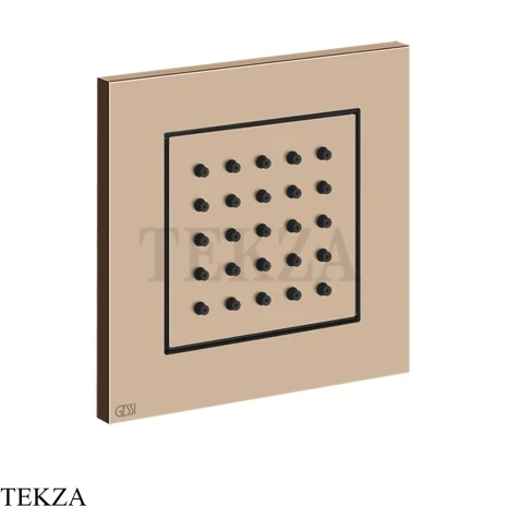 Gessi Rettangolo shower BODY JETS Боковая форсунка поворотная, внешняя часть 32984-030, Copper PVD