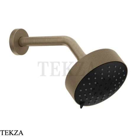 Gessi ANELLO Верхняя лейка D12,9 см с кронштейном 63356-149, Finox Brushed Nickel