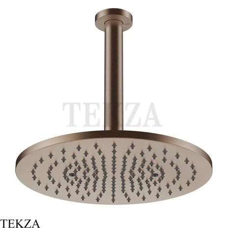 Gessi 316 SHOWER Верхняя душевая лейка D30 с креплением 54146-708, Copper Brushed PVD