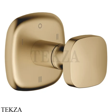 Dornbracht COYA Переключатель на 3 потока, внешняя часть 36210404-39, Dark Brass сатинированный (PVD)